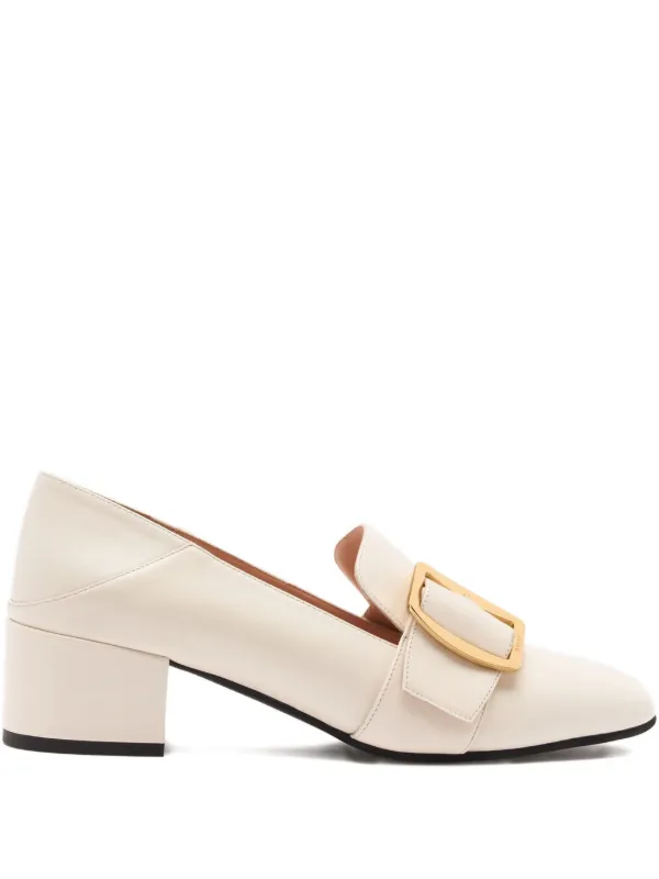 Bally 40mm Boucle Leather Pumps in Neutrals