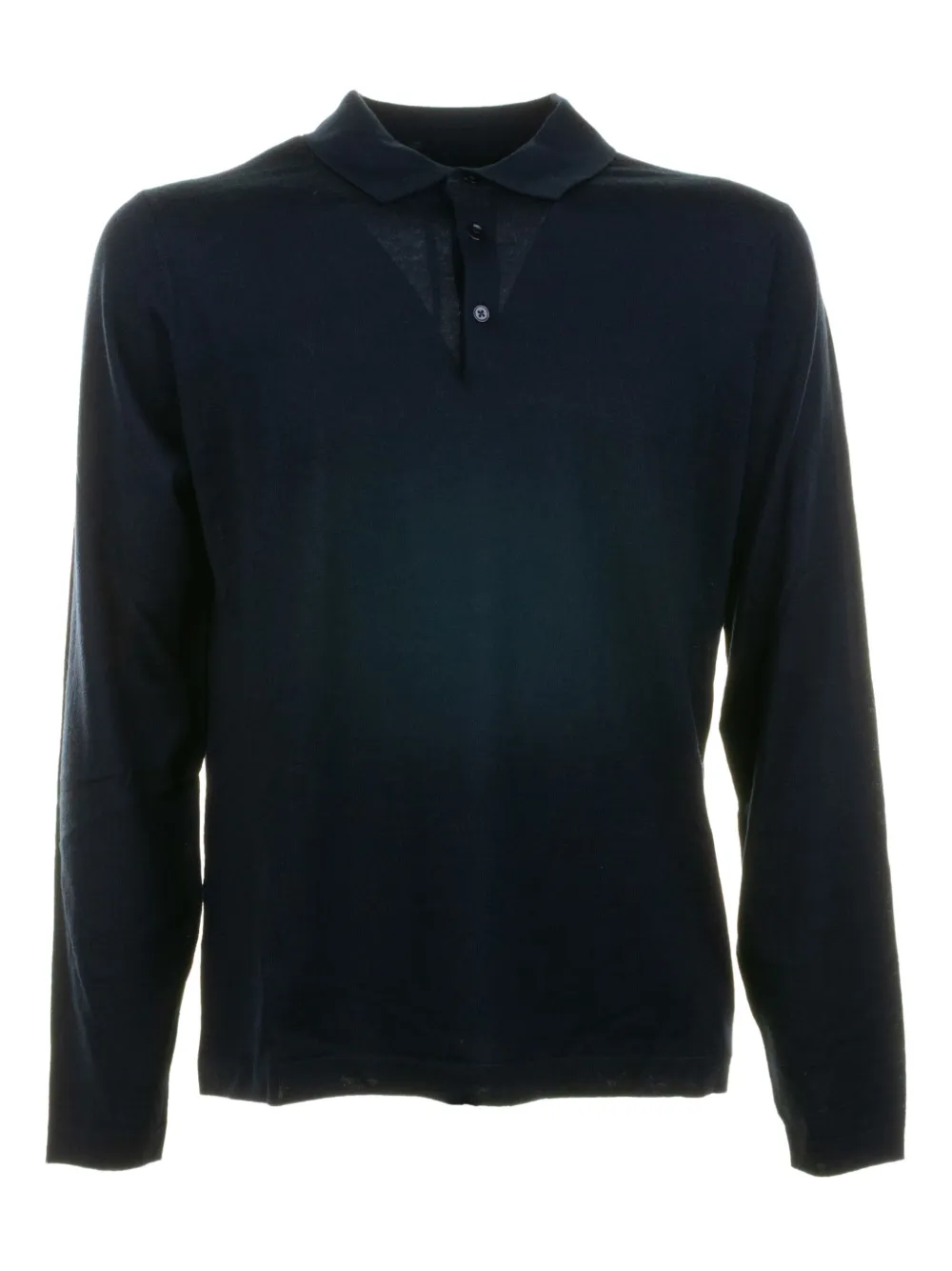 BROOKSFIELD buttoned long-sleeve polo shirt - Blu