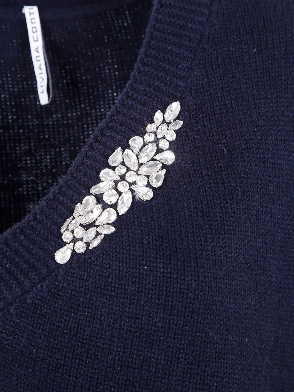 Liviana Conti V-neck Cashmere Vest In Blue