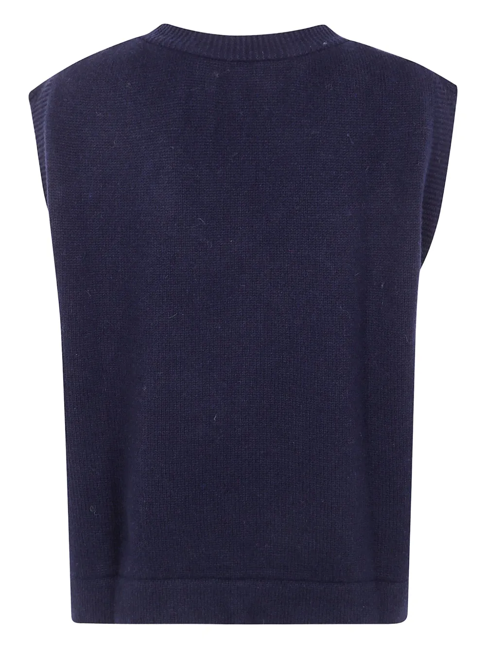 Liviana Conti V-neck Cashmere Vest In Blue