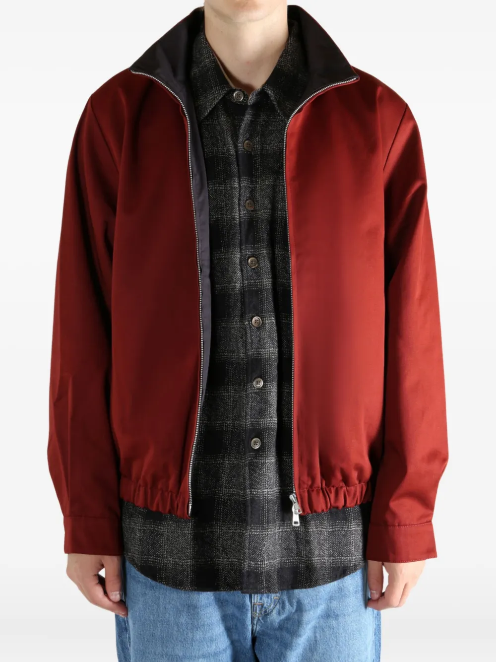 Our Legacy Casino Zip-up Bomber Jacket In Red