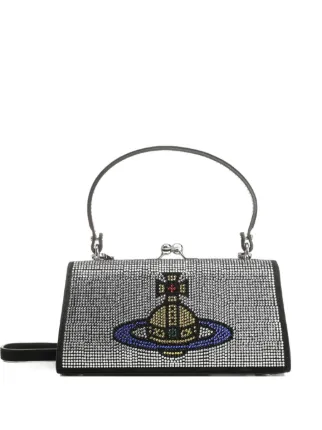 Vivienne Westwood シルバーロゴトートバッグ Vivienne Westwood Doll XL Tote Bag | Silver | FARFETCH