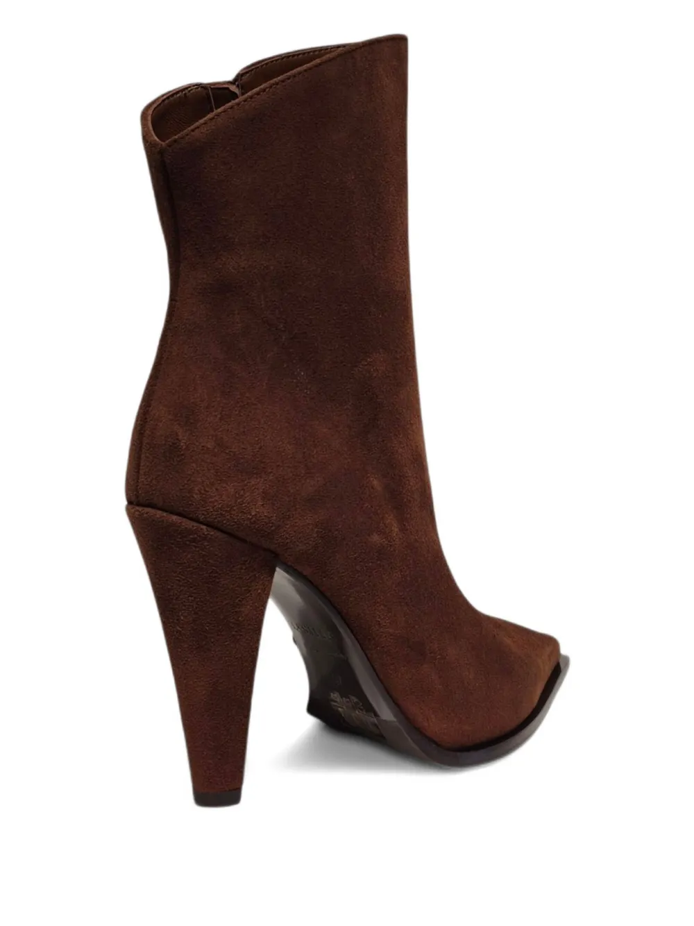 Le Silla Pointed Toe Heeled Boots In Brown