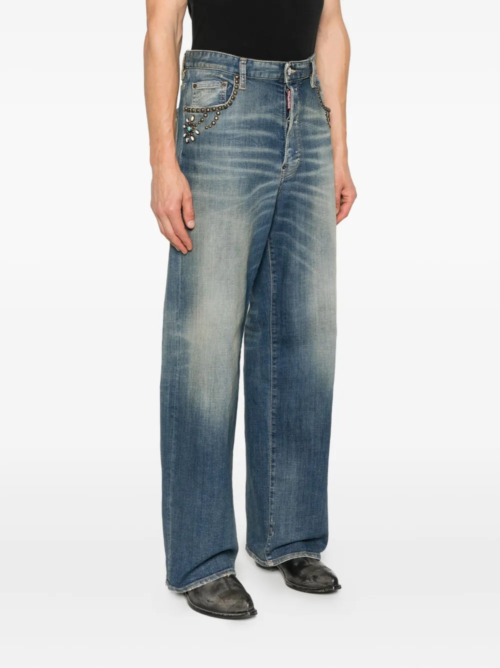 DSQUARED2 Jeans verfraaid met studs Blauw