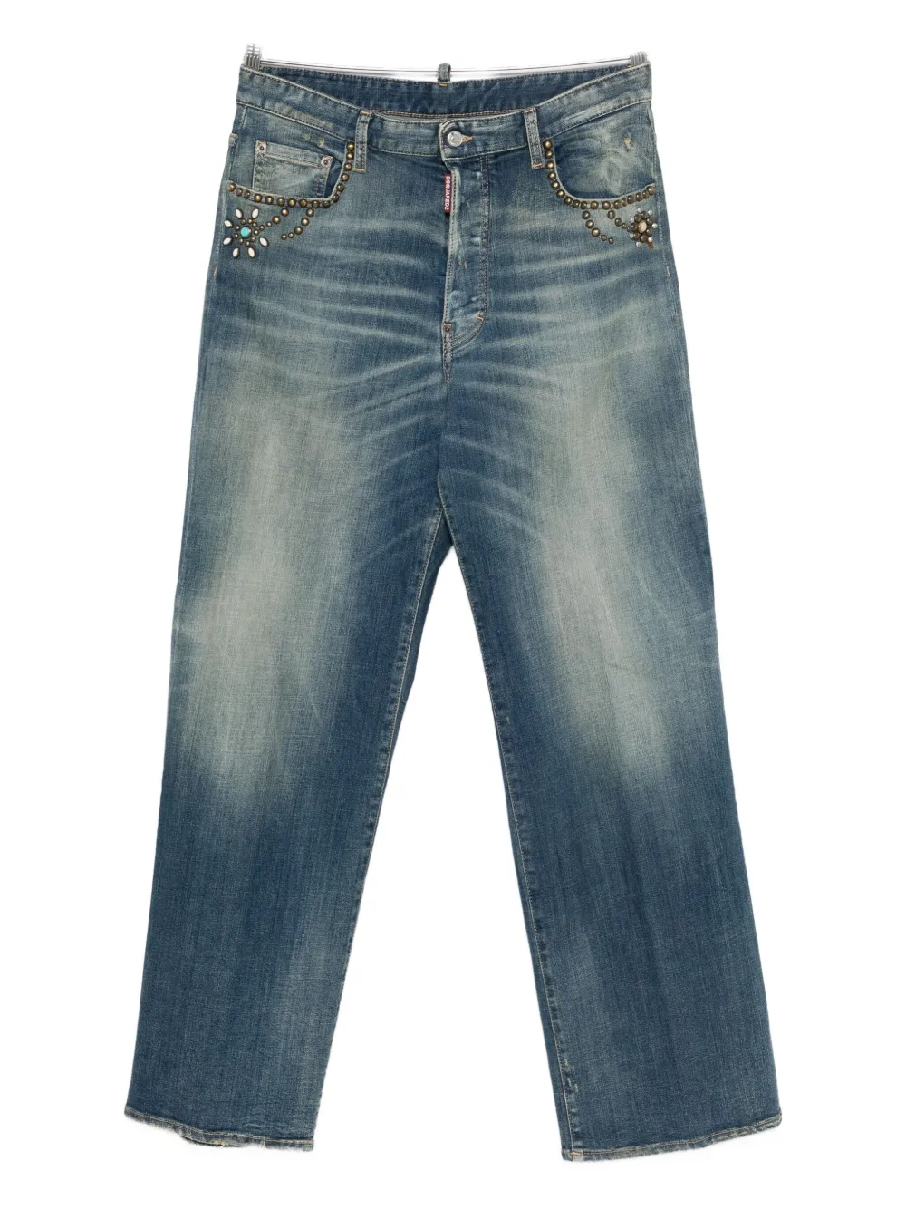 DSQUARED2 stud-embellished jeans | Blue | Image 1