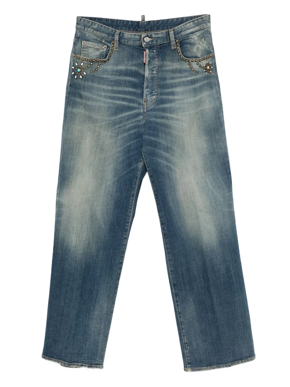 DSQUARED2 stud-embellished jeans | Blue | Image 1