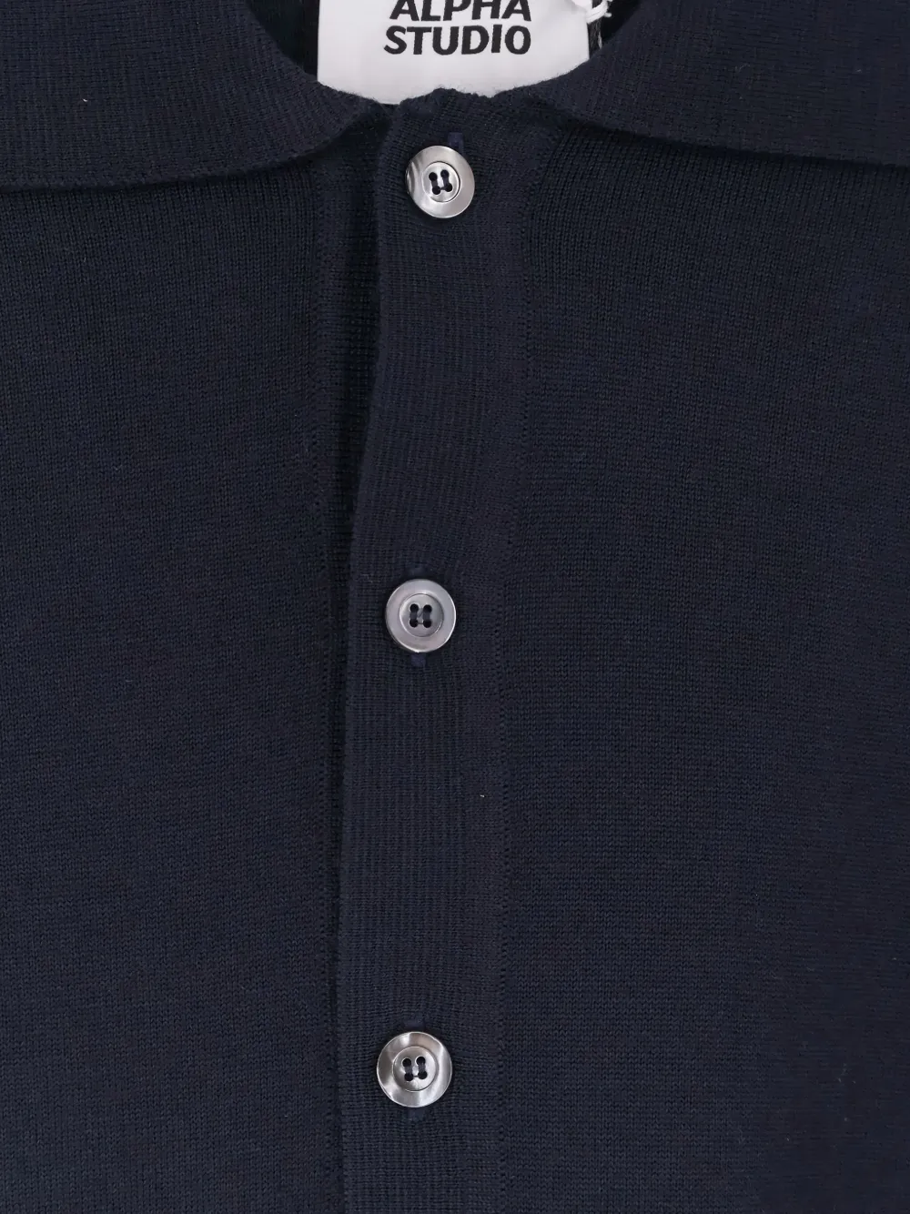 Alpha Industries Alpha Studio Buttoned Collared Cardigan In Blue