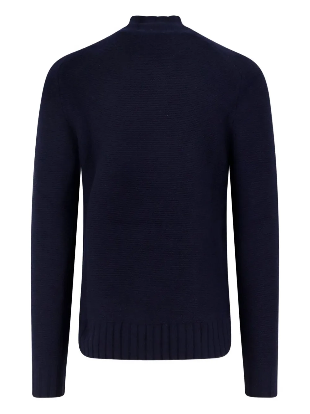 Alpha Industries Ribbed Funnel-neck Sweater In Blue