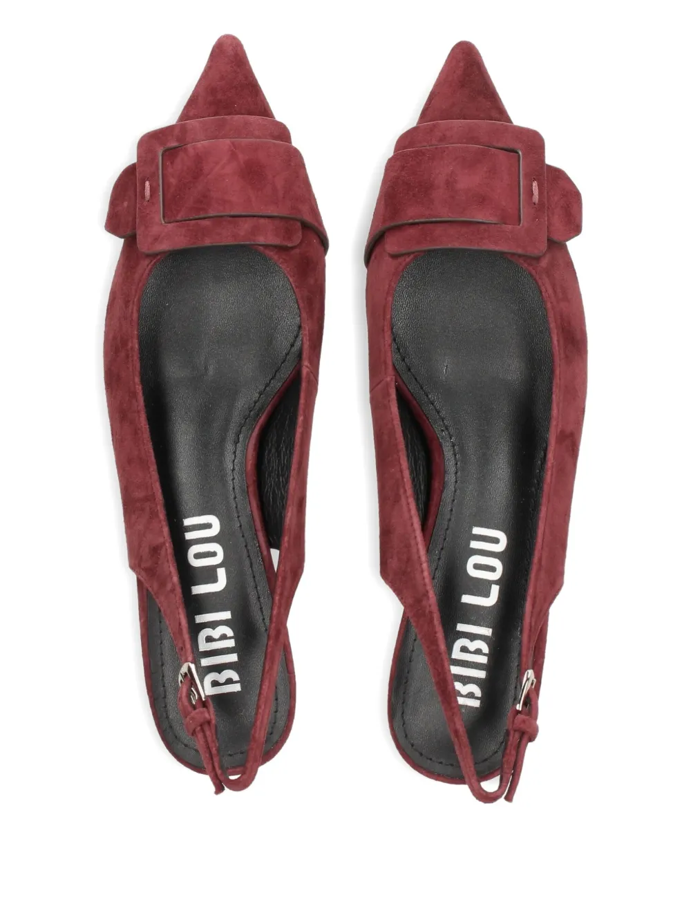 Bibi Lou Buckled Slingback Pumps In Burgundy