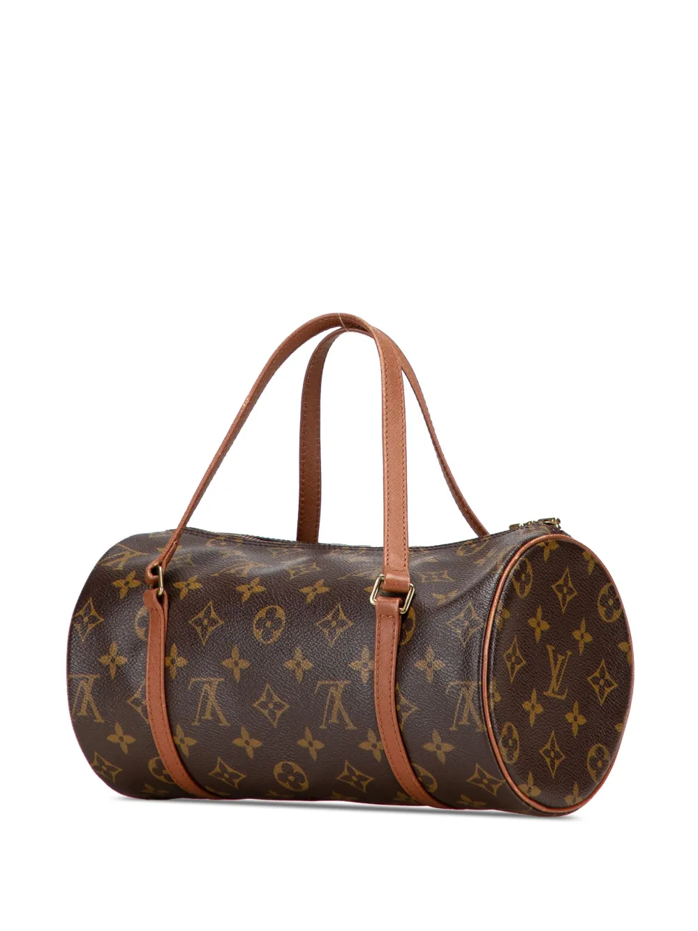 Pre-owned Louis Vuitton 1995 Monogram Papillon 26 Handbag In Brown