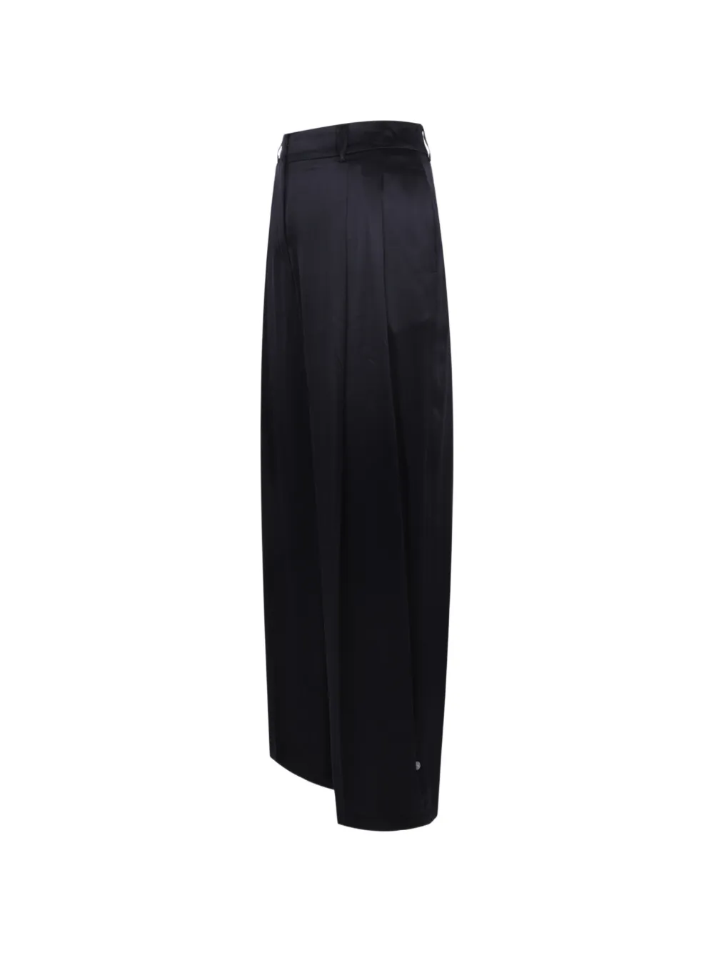 Peserico Satijnen pantalon met wijde pijpen Blauw