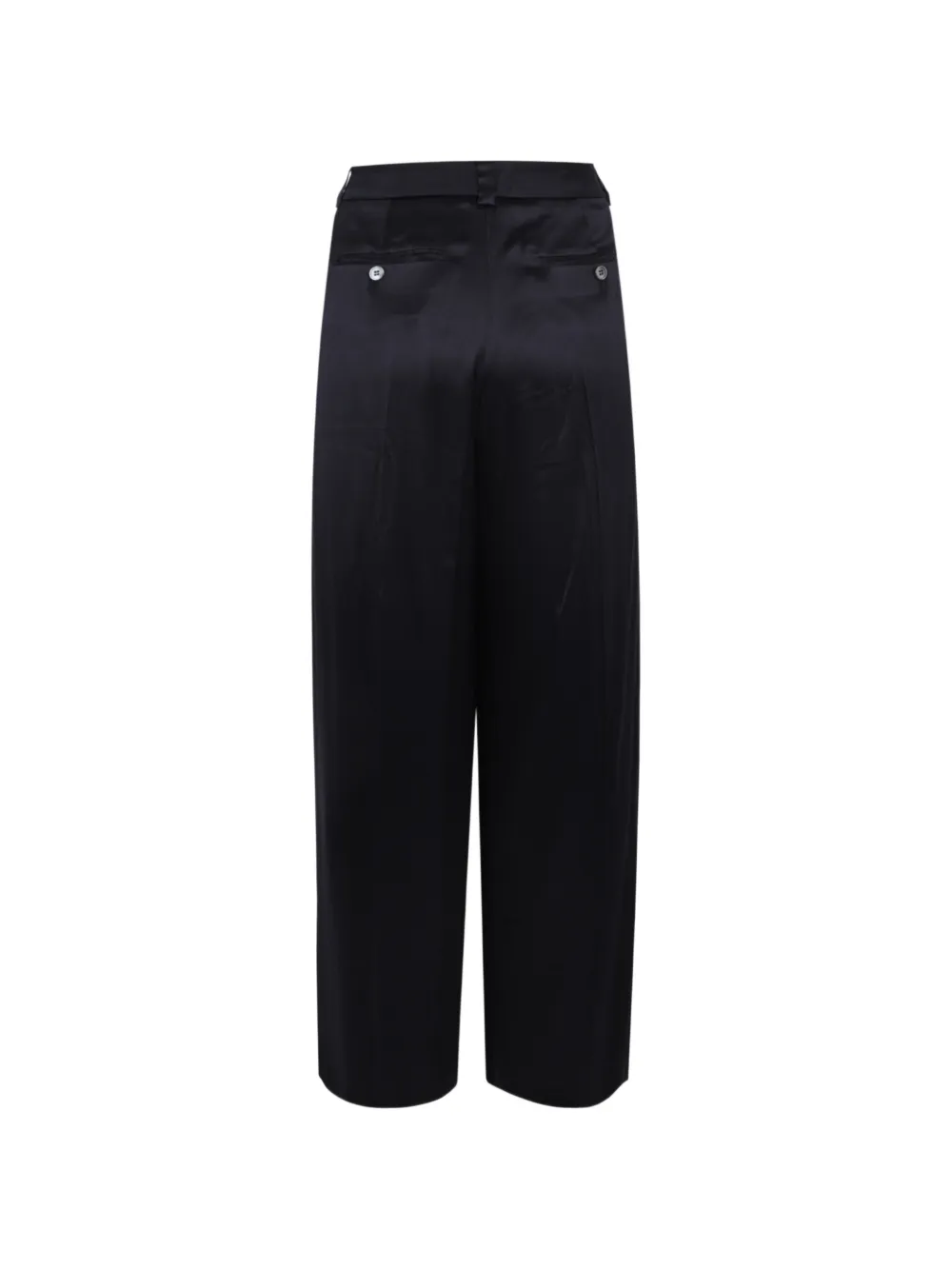 Peserico Satijnen pantalon met wijde pijpen Blauw