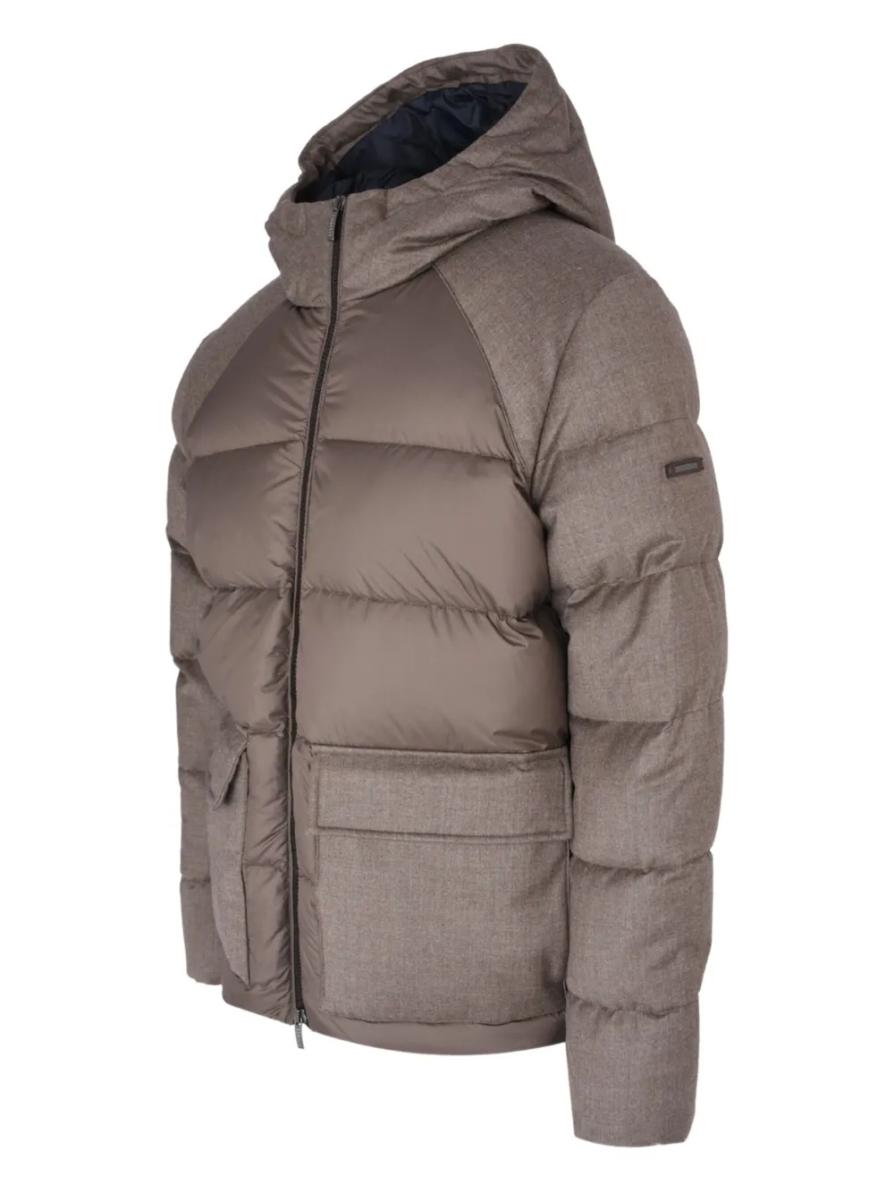 Peserico Gewatteerd jack met capuchon Beige