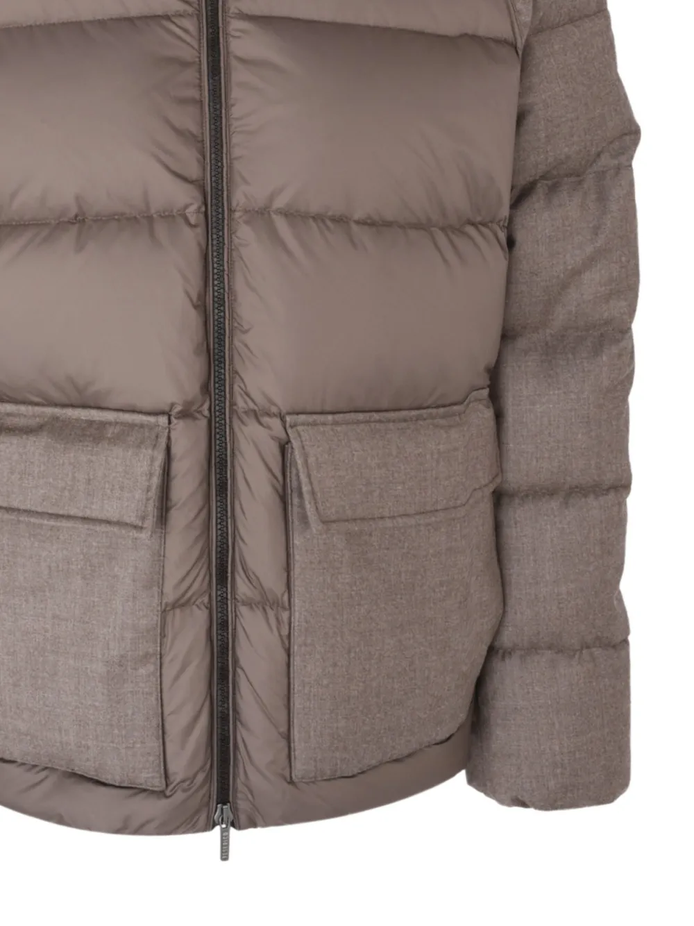 Peserico Gewatteerd jack met capuchon Beige