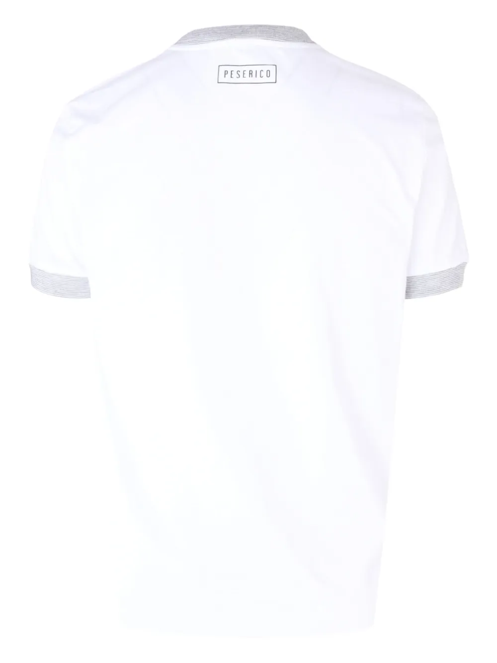 Peserico ribbed trim T-shirt - Wit