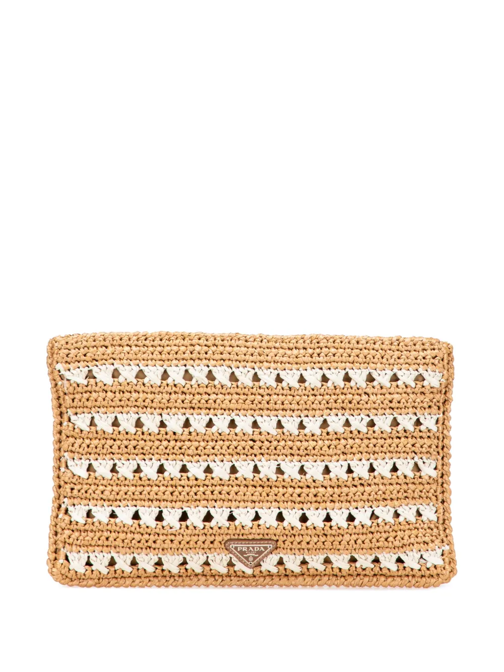Prada Pre-Owned 2000-2013 Raffia Crochet clutch bag | Brown | Image 1