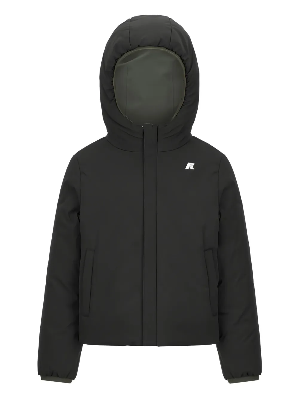 K-Way hooded stripe-detail jacket | Boys Padded Jackets | Image 2