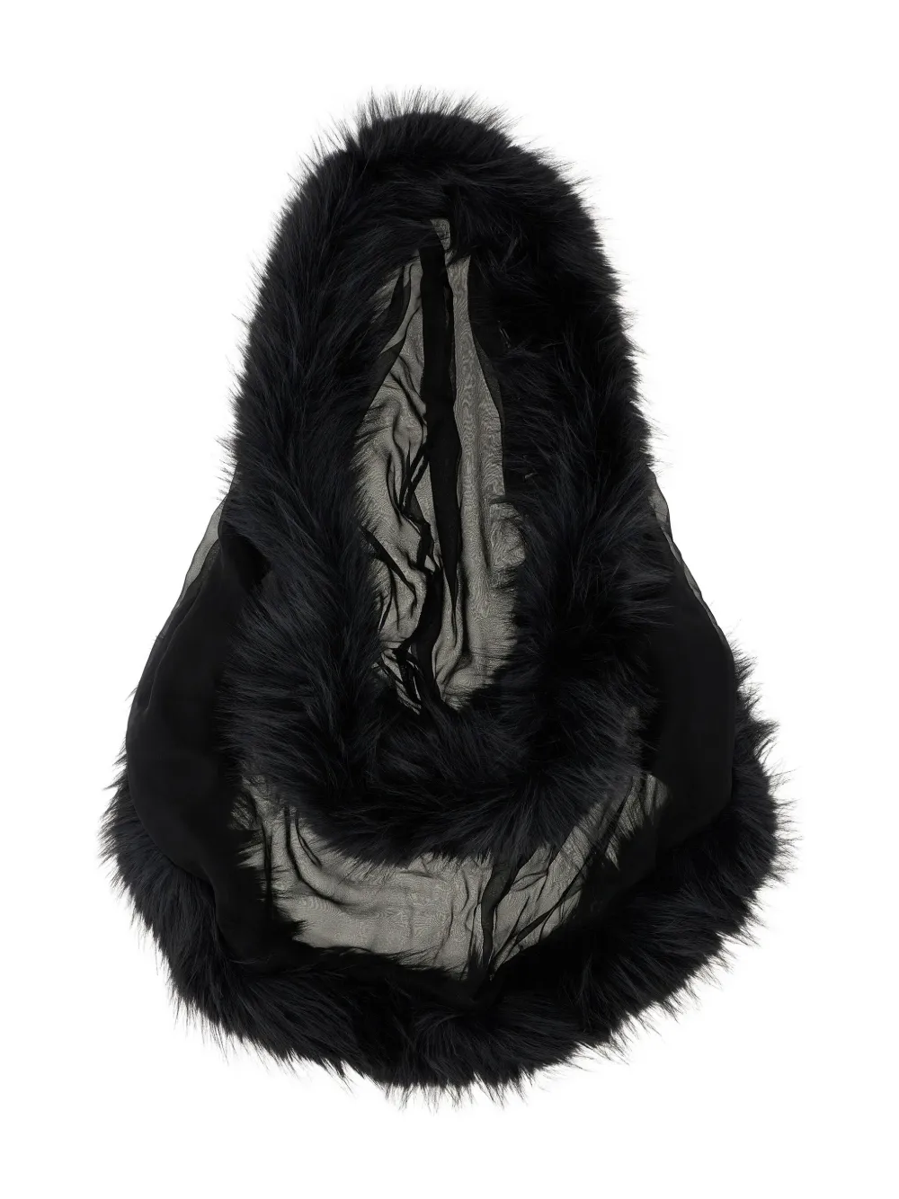 Dsquared2 Hooded Collar Scarves And Foulards Black In Black