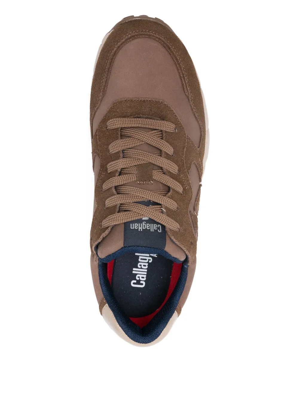 callaghan Leren sneakers Bruin