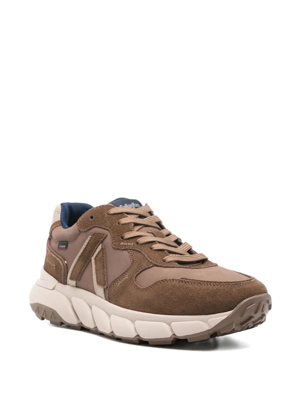 callaghan Leren sneakers Bruin