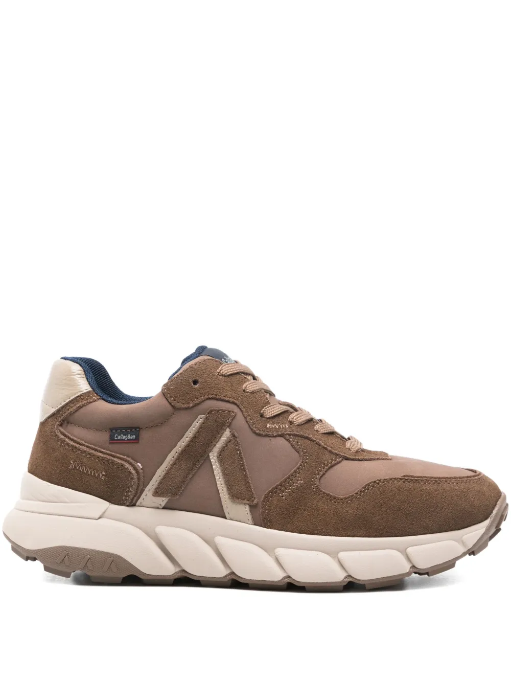 Callaghan Leren sneakers Bruin