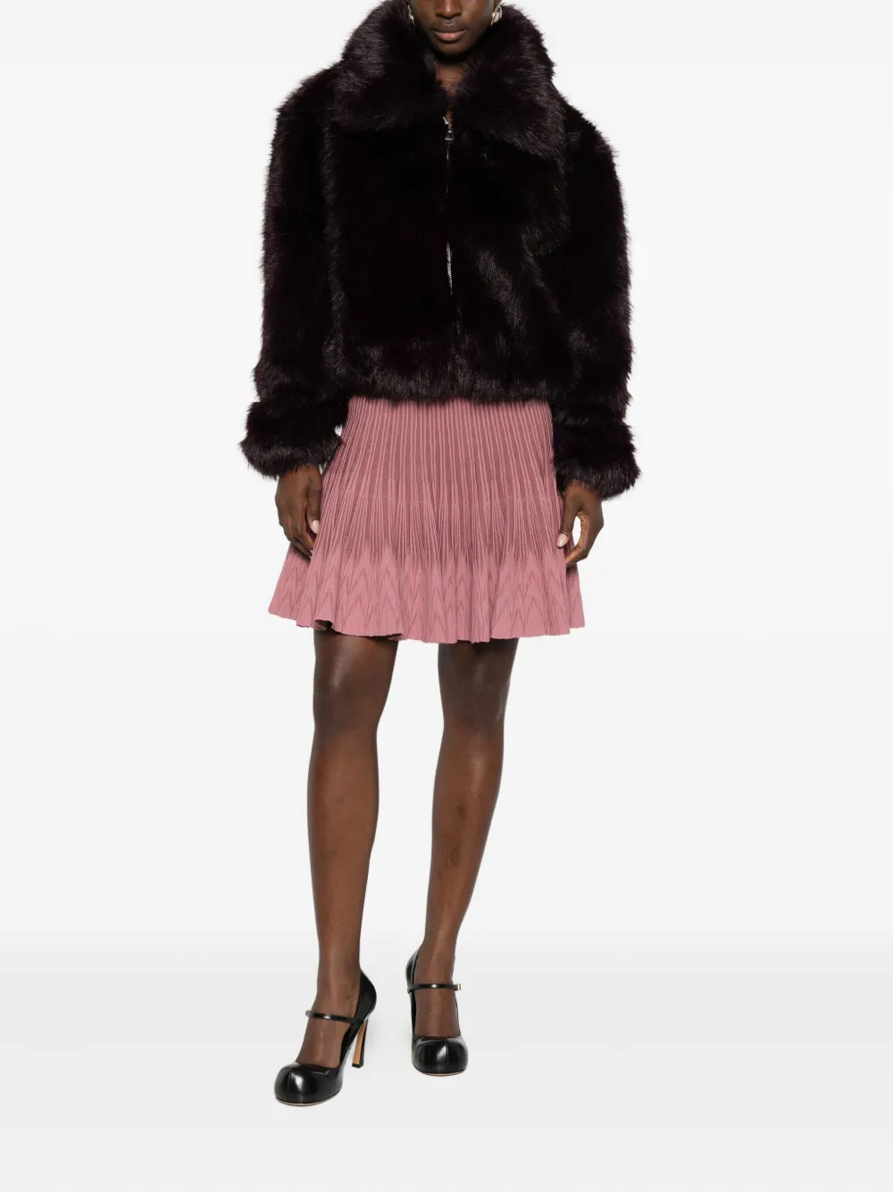 Alaïa Pre-Owned 2000s pleated skirt - Roze
