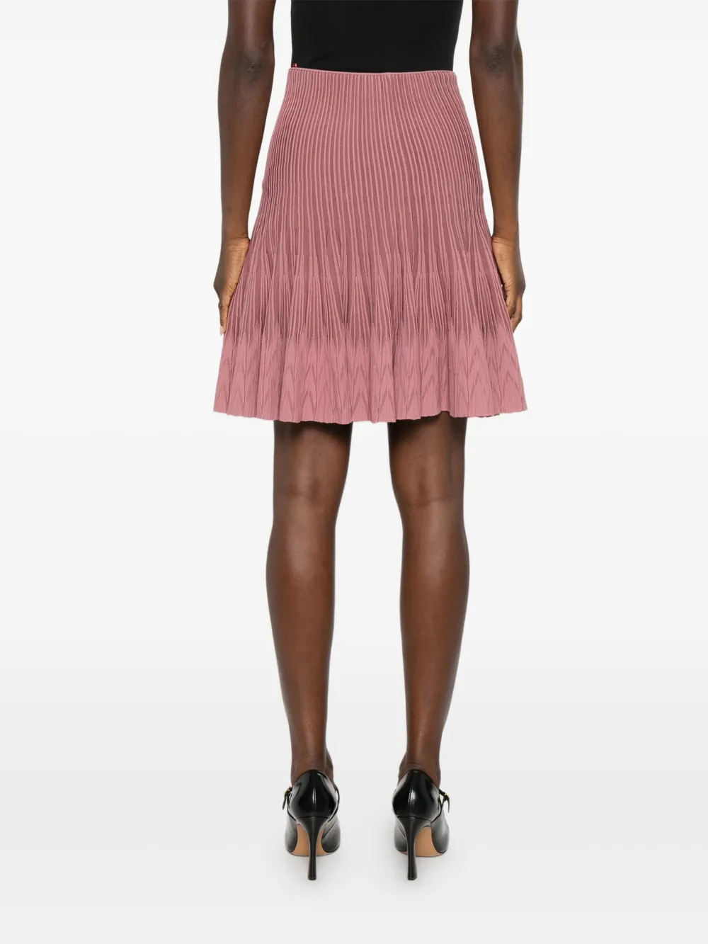 Pre-owned Alaïa 2000s Pleated Skirt In Pink