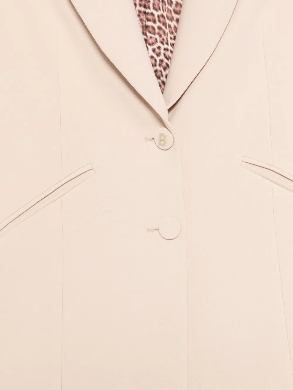Blugirl Tailored Beige Jacket With Classic Lapel In Neutral