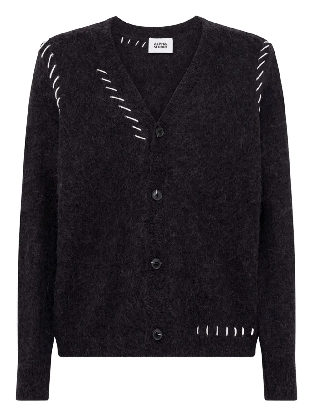 Alpha Industries Stitched Cardigan In Black