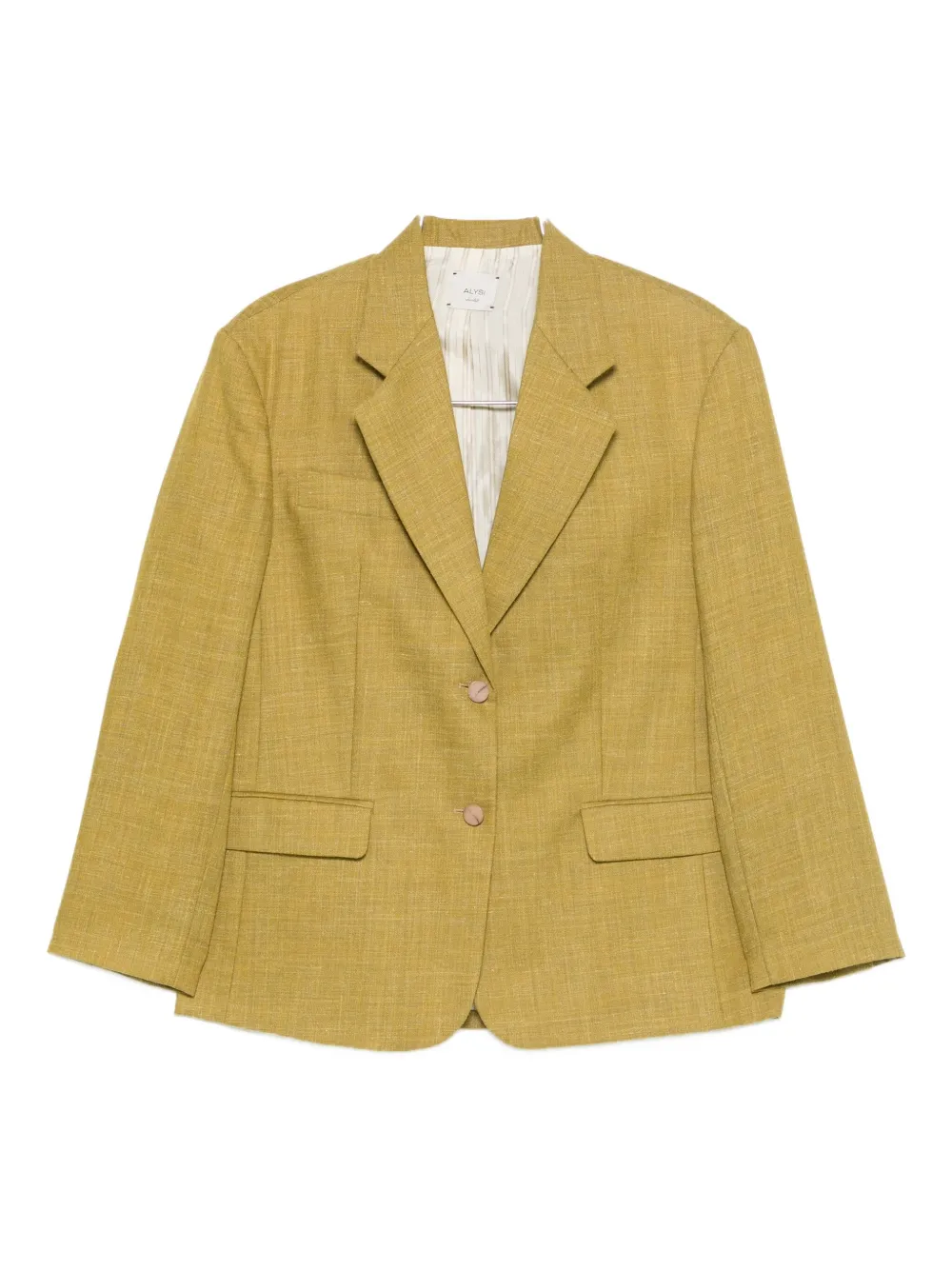 Alysi Notched-lapel Blazer In Gold