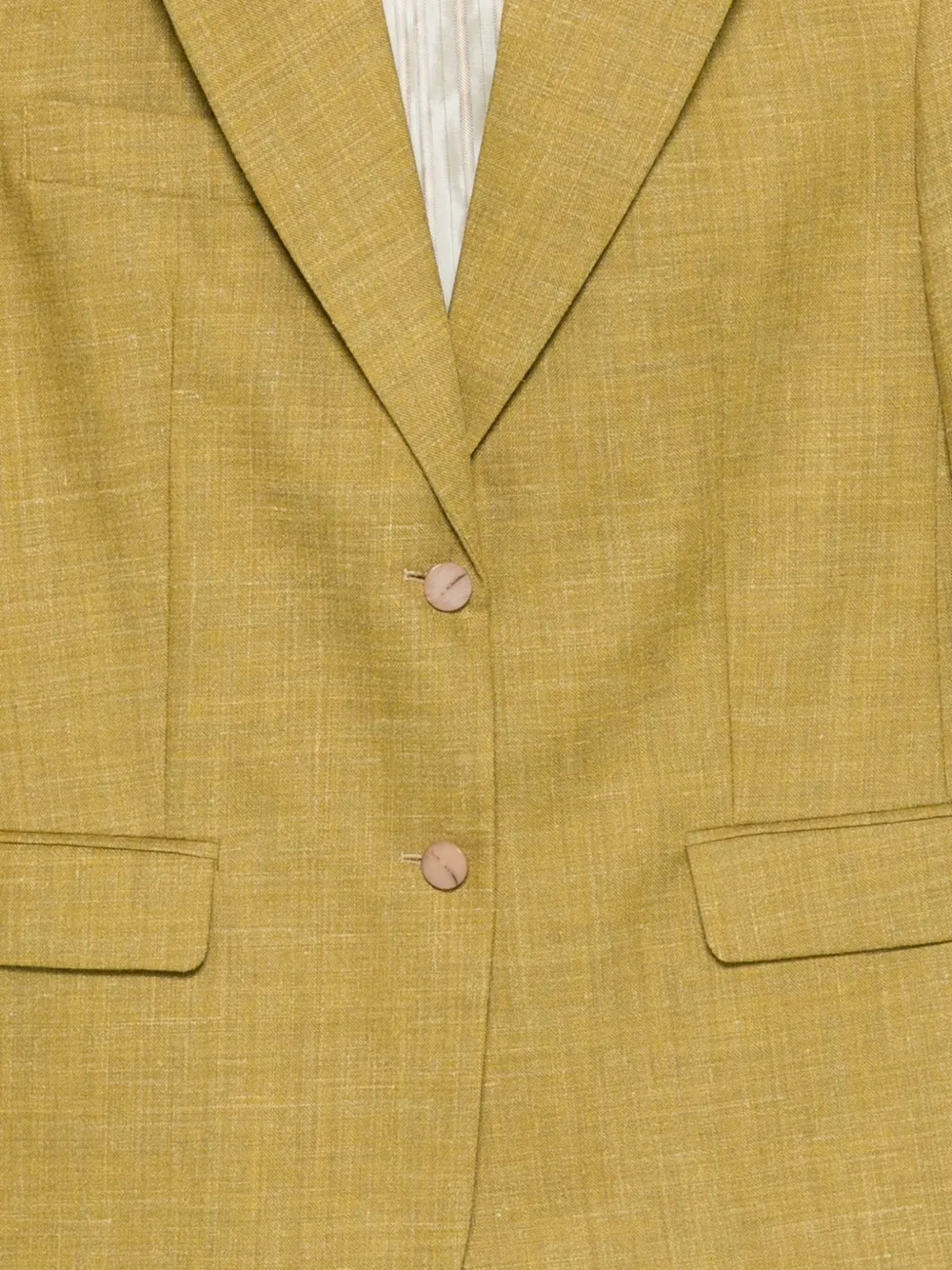 Alysi Notched-lapel Blazer In Gold