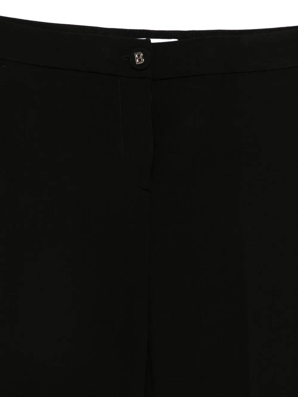 Blugirl Fitted Black Trousers With Flared Hem In Black