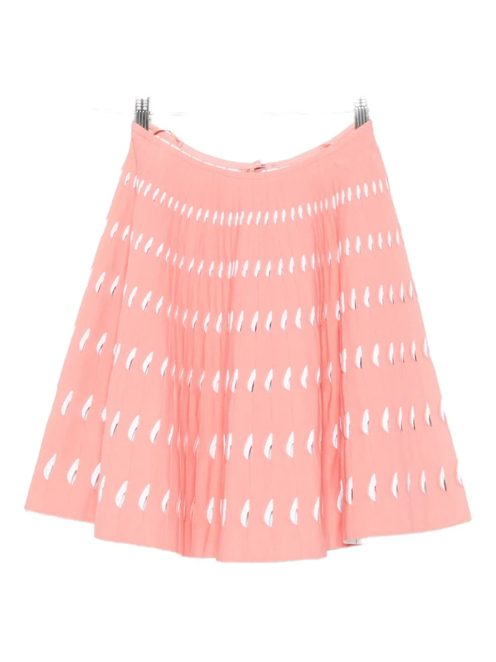 Pre-owned Alaïa 2000s Cut-out Mini Skirt In Pink