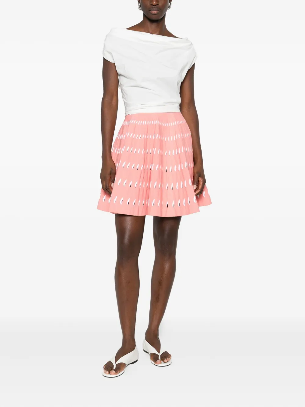 Alaïa Pre-Owned 2000s mini-rok met uitgesneden details - Roze
