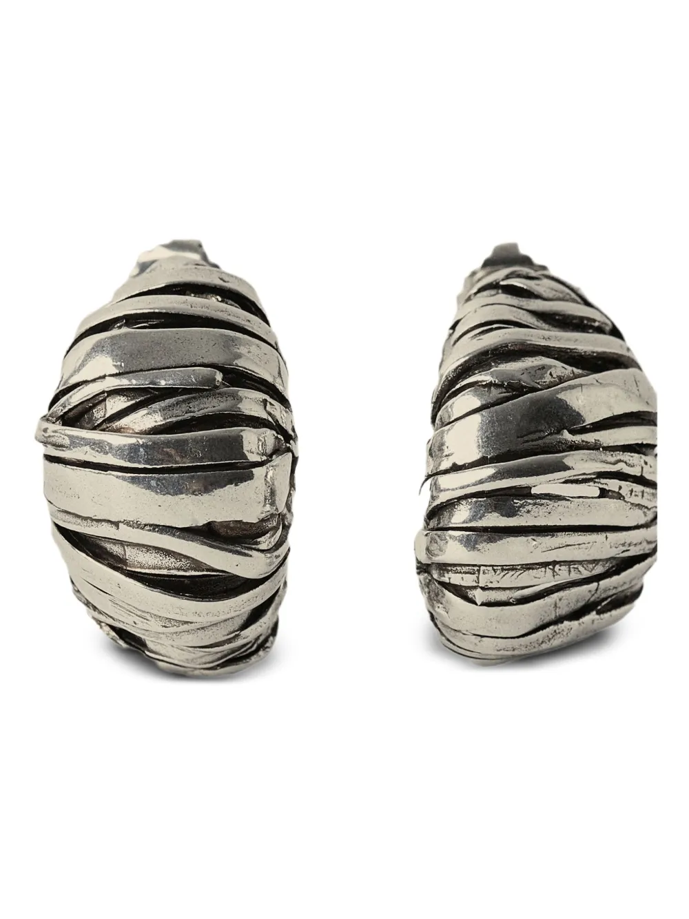 Paola Sighinolfi Blass textured earrings - Silver