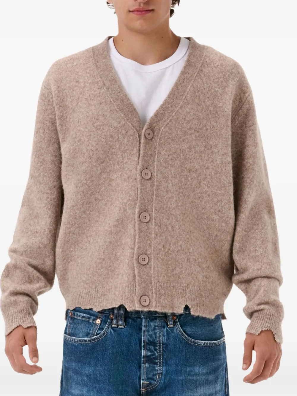 Cycle button frayed cardigan | Neutrals | Image 1