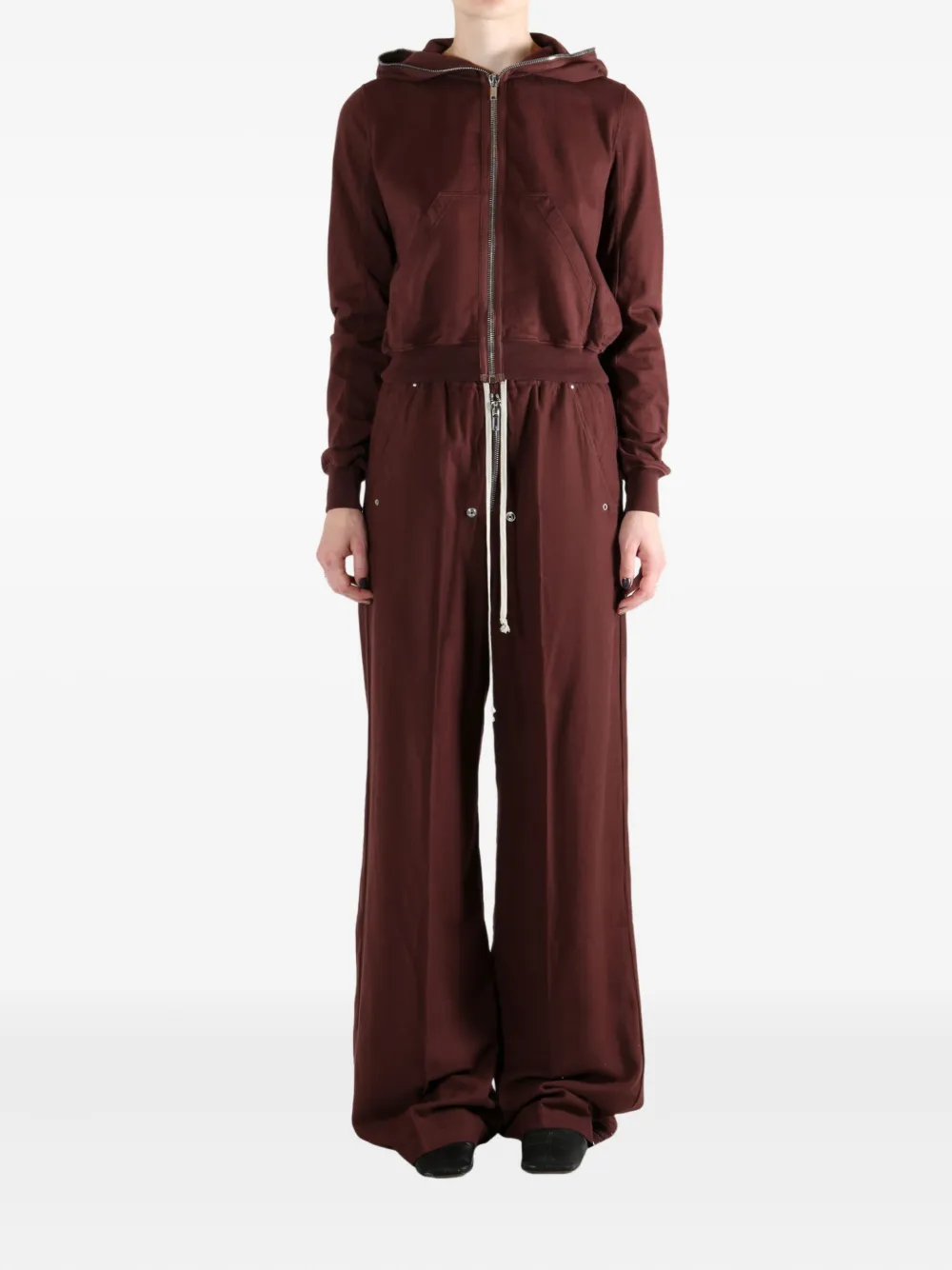 Rick Owens DRKSHDW hooded zip-fastening top - Bruin