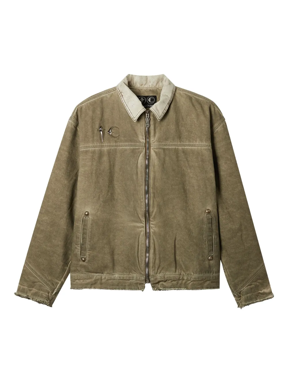 THUG CLUB collared jacket | Green | Image 1