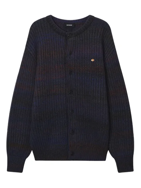 We11done button ribbed cardigan