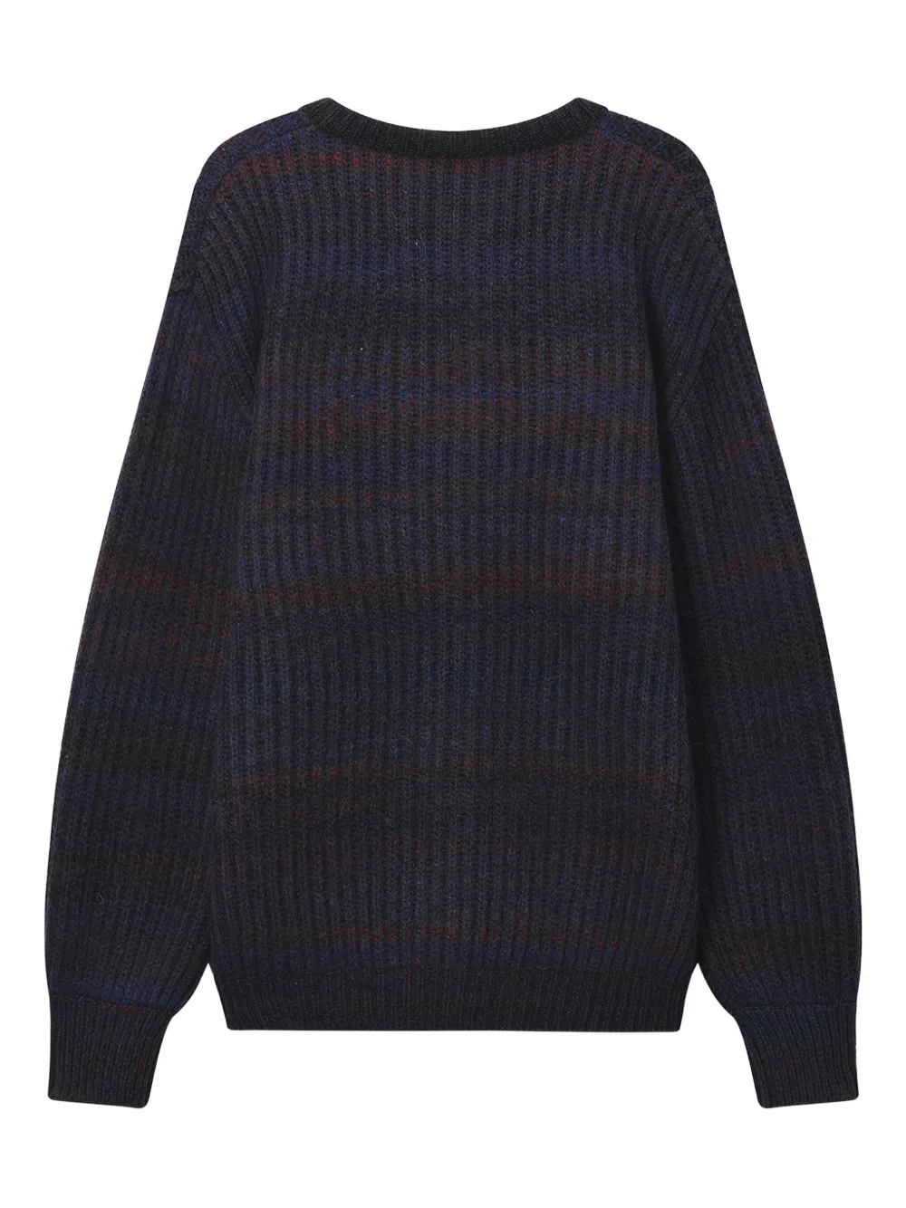 We11 Done Button Ribbed Cardigan In Blue
