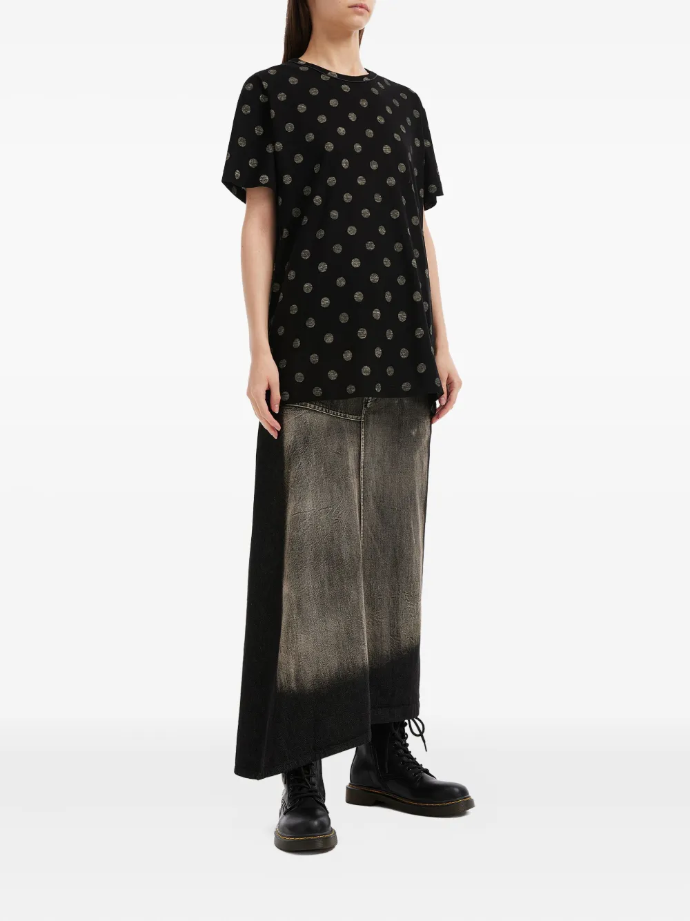 Y's Cargo Pocket Skirt In Black