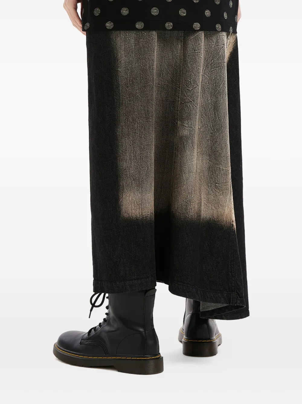 Y's Cargo Pocket Skirt In Black