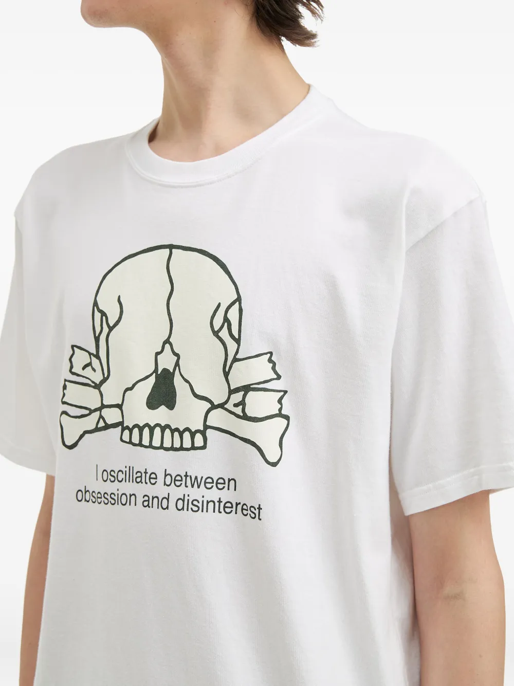 Undercover T-shirt met doodskopprint Wit