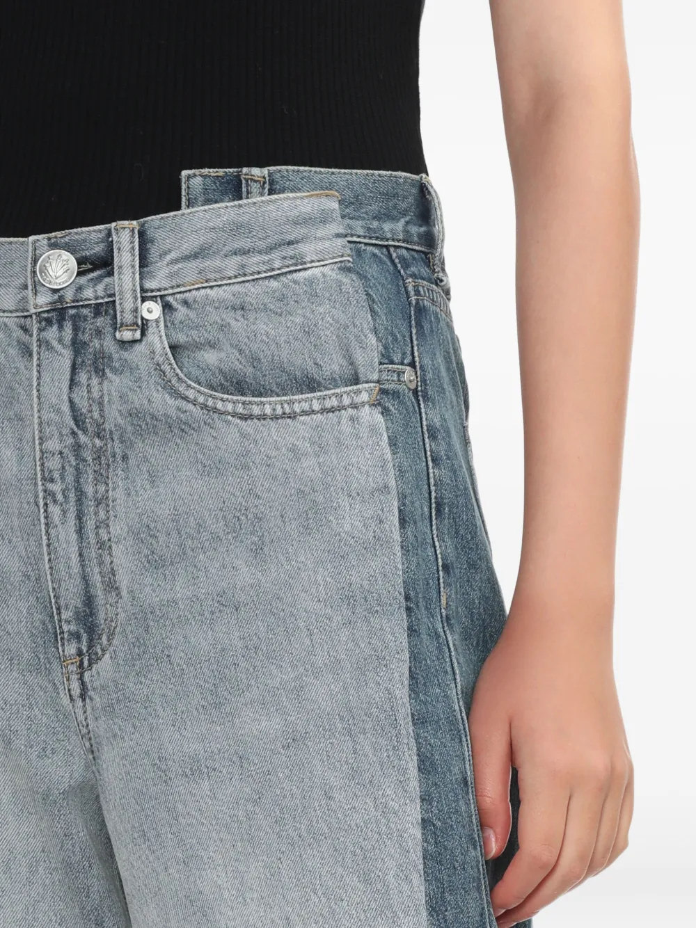 Rag & Bone Shea Panelled Jeans In Blue