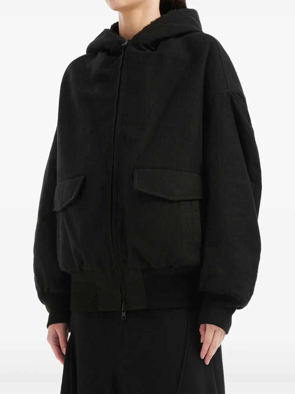  Y's Hooded Pocket Jacket - Black 