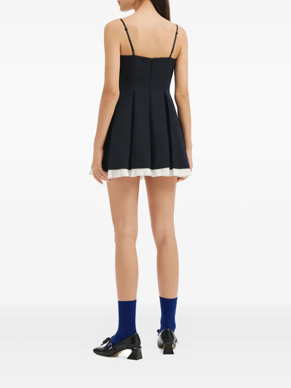 Shushu-tong Pleated Mini Dress In Blue