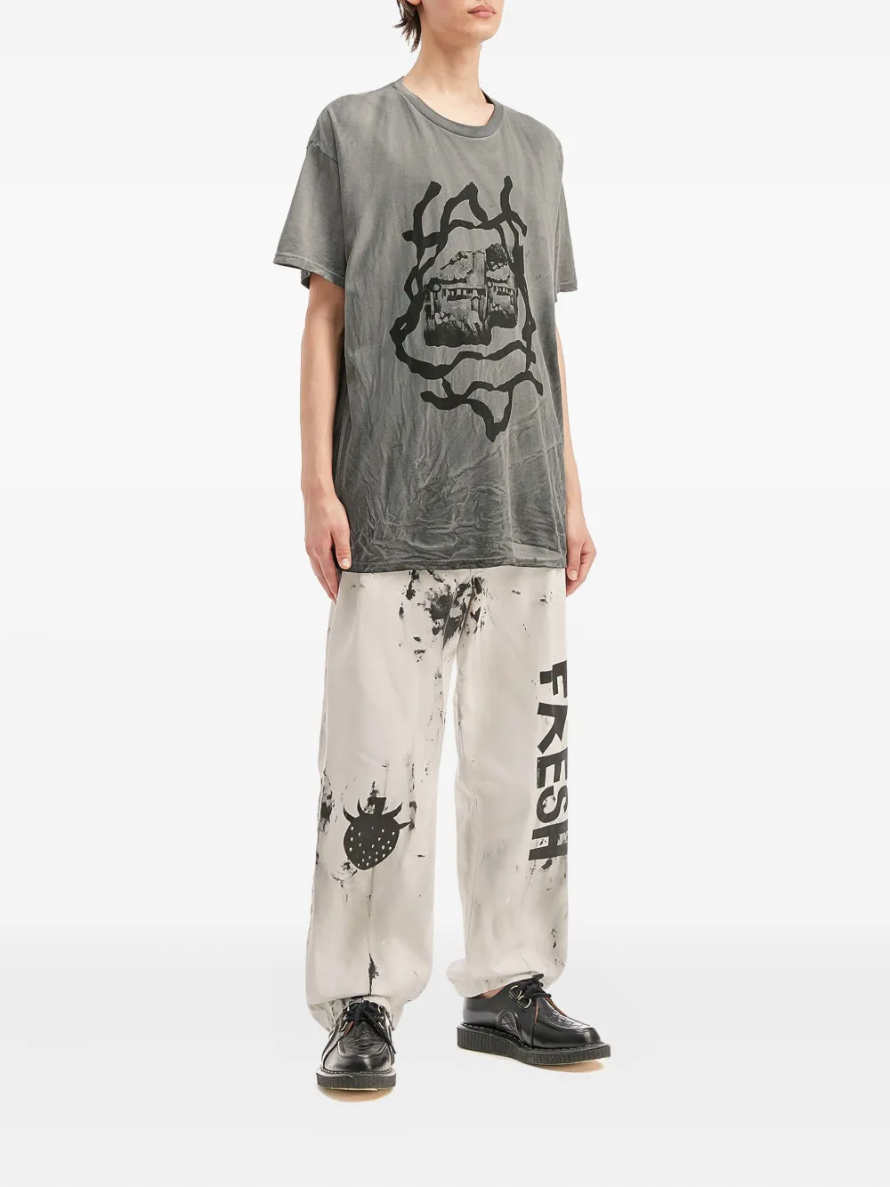WESTFALL graphic print T-shirt - Grijs