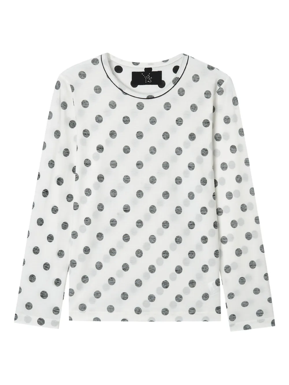 Y's Polka-dot Top In White