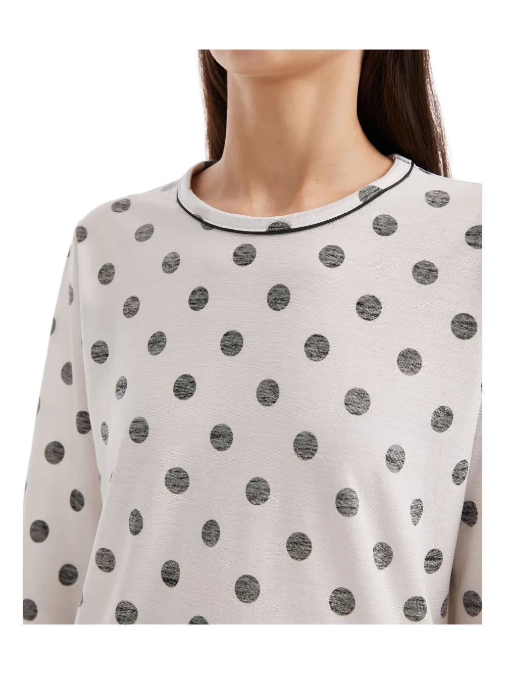 Y's Polka-dot Top In White