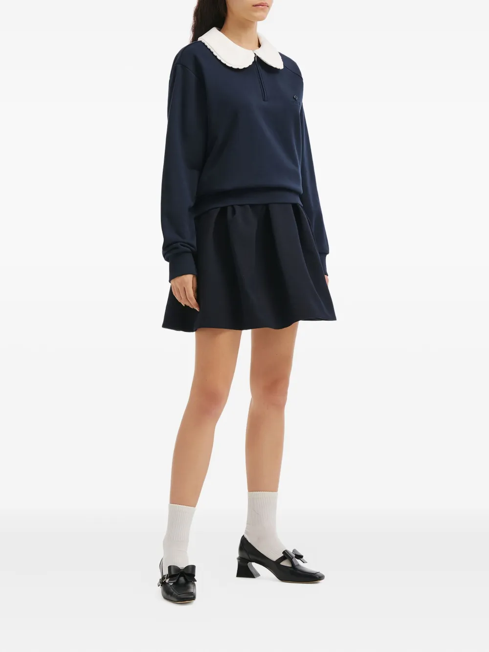 SHUSHU/TONG pleated mini skirt - Blauw